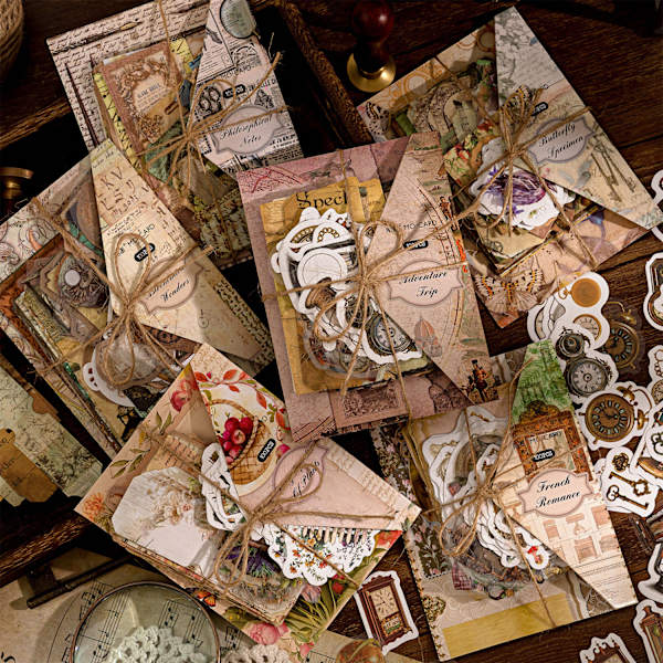 100 stk. Scrapbooking-klistermærker Vintage Butterfly Scrapbooking Dekorativt papir Scrapbooking-artikler Na