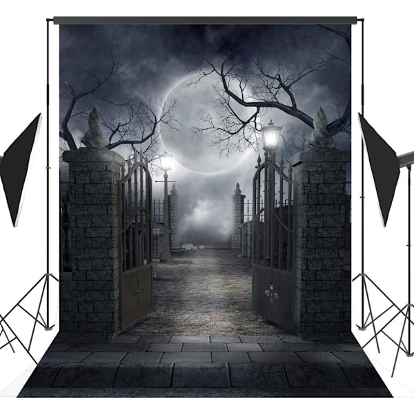 1 stk 5X7FT Halloween Tema Billede Klud Tilpasset Fotografi Baggrund Baggrund Studie Rekvisit