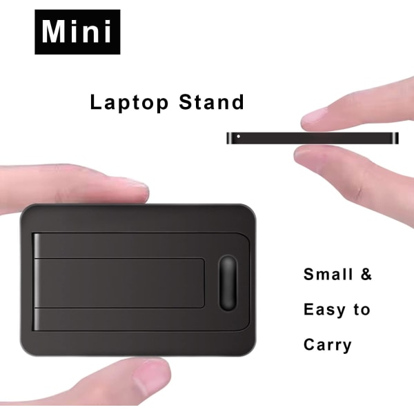 2 stk Mini Usynlig Datamaskin Tastatur Bærbar Stativ Ergonomisk Bærbar ABS Foldbar Tastatur