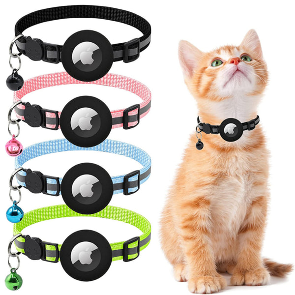 Noir-Collier Chat AirTag,Collier pour Chat avec Cloche Collier c46b