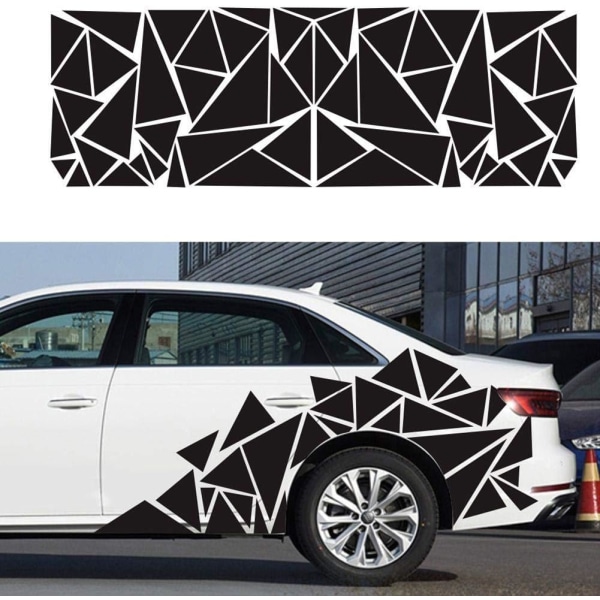 Svart universell blank svart självbärande triangelgrafik