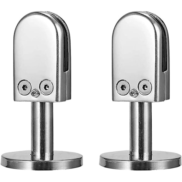 Glasklämma för trappor, 2 st glasklämma 6-8 mm, 304 rostfritt stål glasklämma, glasklämmor för