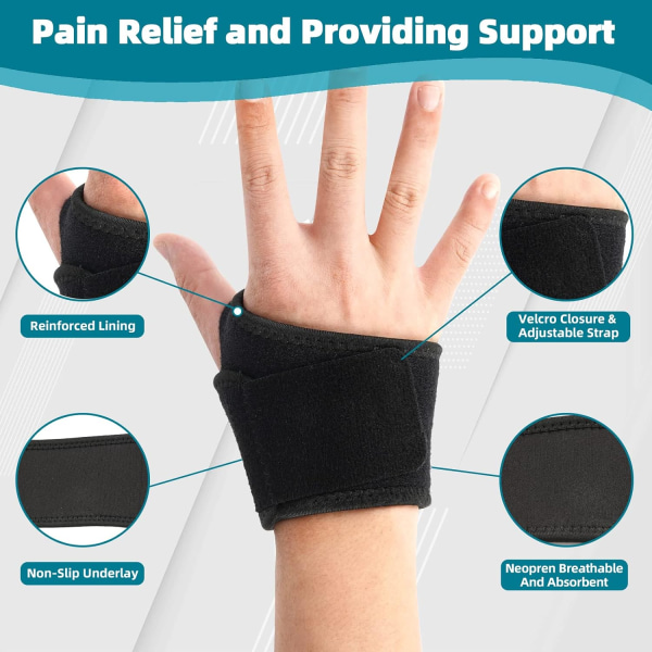 Handleds-/handledslindor/handledsskydd/bandage Handledsskydd/handledslindor lindrar smärta, lämplig för alla Ki