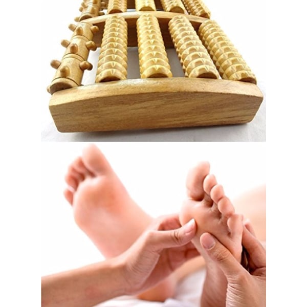 Dubbel Träfotmassager - Original Shiatsu Akupunktur med