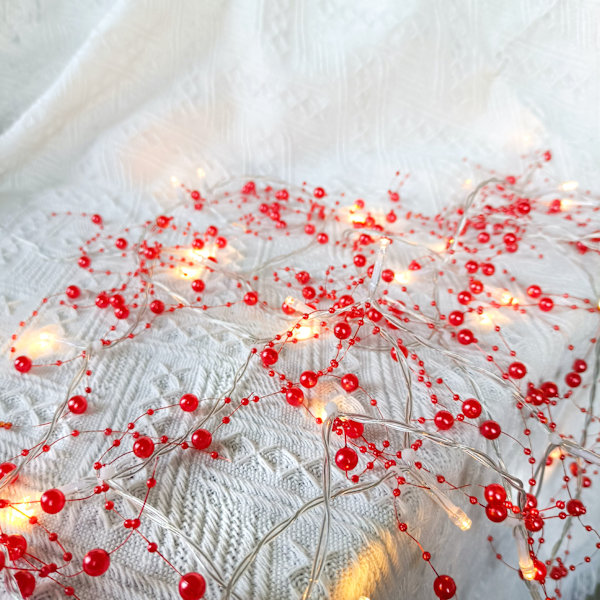 2m 20Led Joulu Marja Helmi Garland Valo Xmas Mantle Koriste Helmi Lämmin Led Valot Juhla Akku