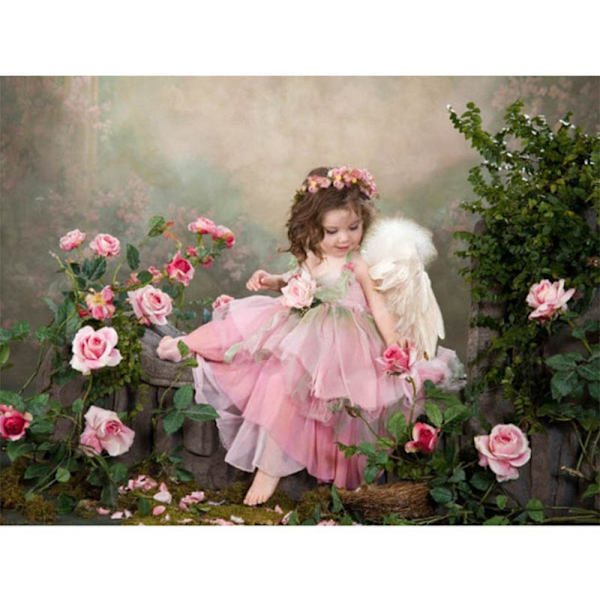 30 × 40 Diamantmaleri af pigeplantning i rosa (30 * 4