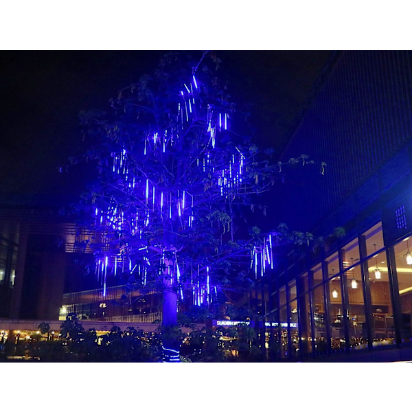 Päivitetty Meteor Rain Lights, Jouluvalot IP65 Vedenpitävä 30cm Putkilla, 1 Putki,