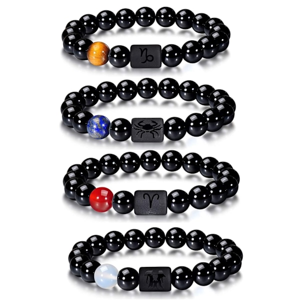 Natursten armband 8mm-Zodiak (Skytten)