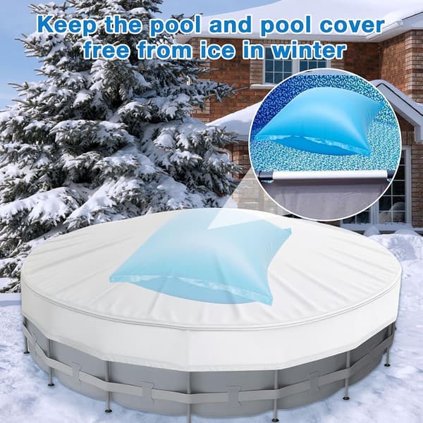 Vinterkudde för pool, köldtålig PVC, vinterskydd för ovanmarkspooler, frostskyddsstöd