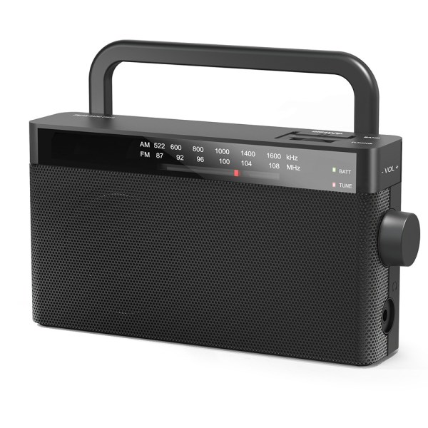 Kannettava radio, kannettava FM/MW-radio, mukaan otettava radio, sähkö