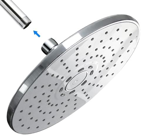6x10cm Rett Dusjarm med Flens, Takmontering 4 Tommer Regn Dusjhode Arm Forlengelse Erstatning med Anti-Skrape