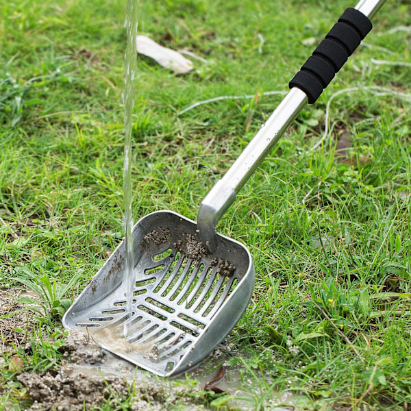 Kattesandspade Justerbar Lengde, Robust og Praktisk Kattesandspade i Rustfritt Stål