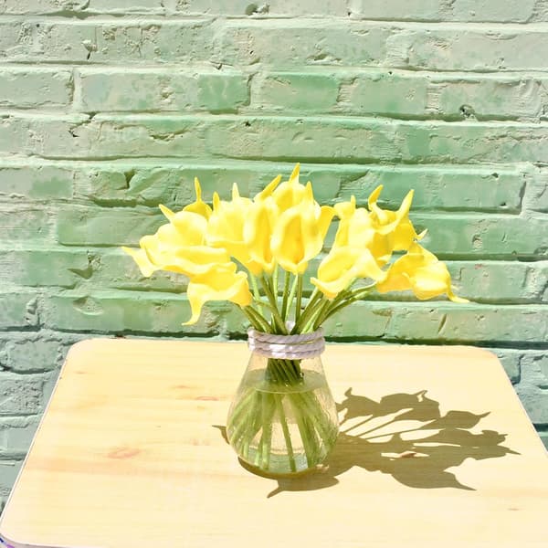 20 stk. kunstige rene calla lily silkeblomster til hjemmet Kitche
