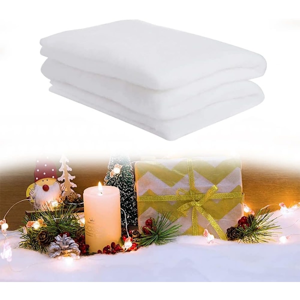 2 kpl jouluista lumimattoa, keinotekoinen jouluinen lumimatto 240 x 80 cm