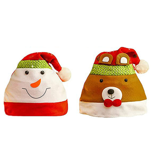 2 st jultomte sneglande gubbe hatt björn söta glasögon gubbe Ch