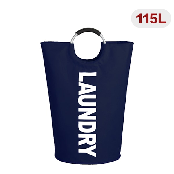 115L Vasketøjskurv (Mørkeblå, XL)(7 Farver), Sammenklappelig