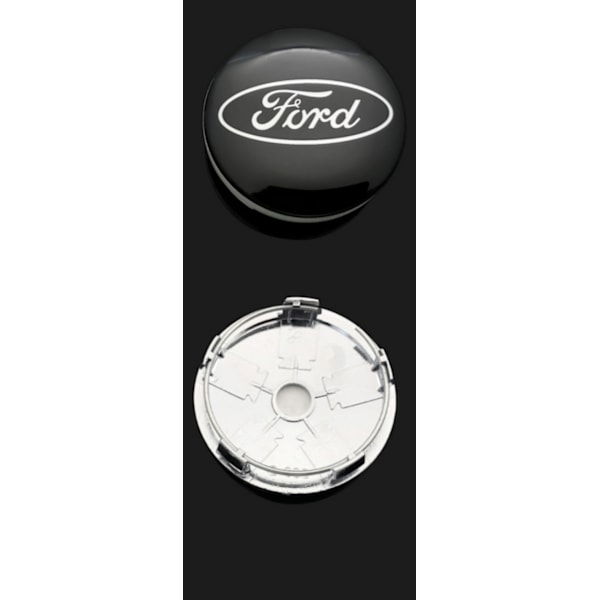 4 st svarta 60 mm bilhjulscentrumkåpa logotypdekal för Ford F