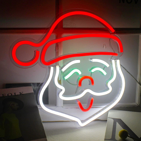 Santa Neon Sign Christmas Neon Led Neon Wall Light Acrylic Neon Signs for Wall USB Unique Night Ligh