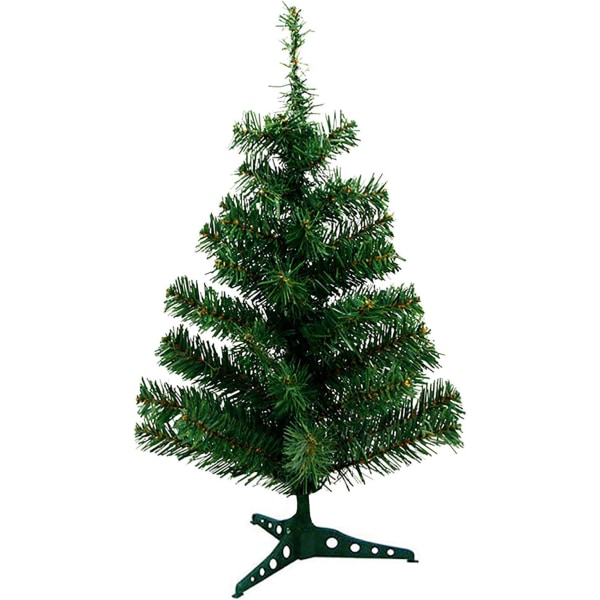 Mini kunstig juletre med LED-lys, med 50 avtakbare anheng for juledekorasjon