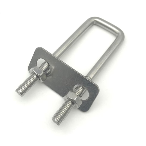 20PCS M8X50X120 304 Rostfritt Stål Fyrkantig U-bult med Muttrar, Ramplatta, Runda Brickor