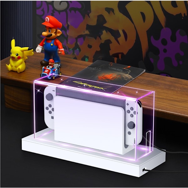 Läpinäkyvä pölysuoja Switch/OLED-telakalle (vain suojus), W