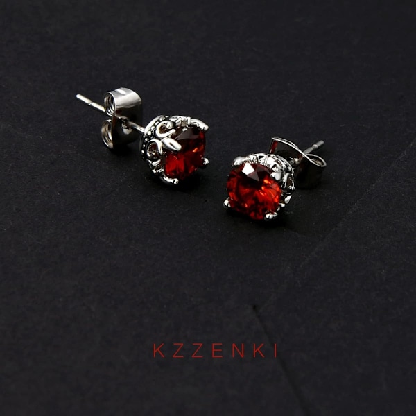 Retro Mørke Sky Stud Øreringe, Hypoallergeniske Rustfrit Stål Cubic Zirconia Øreringe