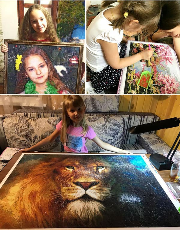 (30x40cm)5D DIY Diamantmaleri \"Dyr tiger\" 3D Diamant E