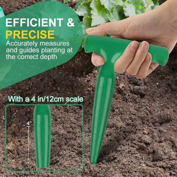 Hageboreverktøy, 2 stk. solid plastløkplanter, miniplanter med ergonomisk håndtak