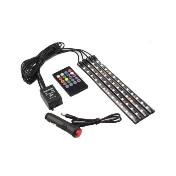 （48 valoa）25x9x4cm，Auton sisävalot, 4 in 1 vedenpitävät LED-auton lisävarusteet Auton sisustus M:llä