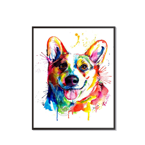 30 × 40 Graffiti Hund Diamantmaleri (30 * 40, 1 stk) Diamon