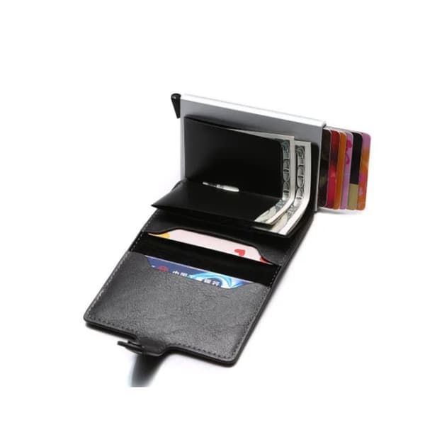 Musta NFC RFID -suojattu lompakko