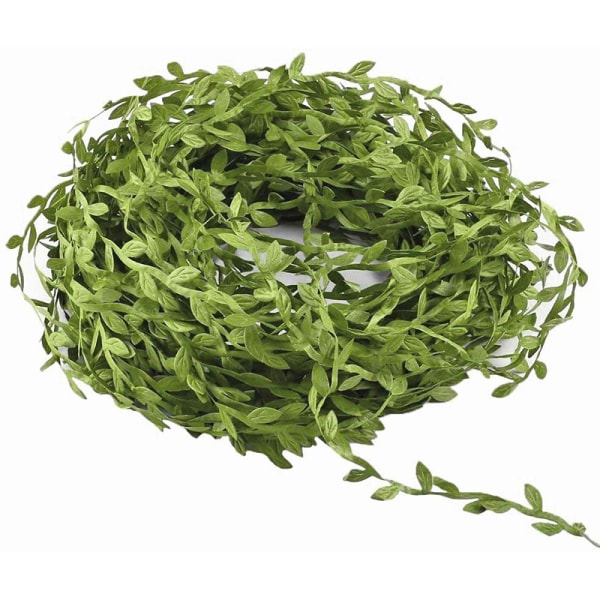 Oliivinvihreät lehdet Leaf Trim Ribbon -20 metriä - tee-se-itse Weddinille