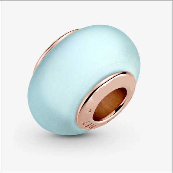 (siniset helmet) Avaus 4-5mm，Matta väri Murano lasi Charm 925 Ster