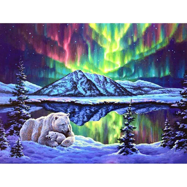 30 × 40 Färgglad Aurora Diamantmålning (30 * 40, 1 stycke) Dia