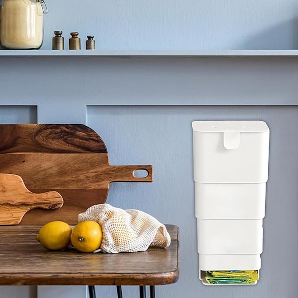 10×26.5×10.5cm Indkøbspose Dispenser, Indkøbspose Organiser | Væghængt Indkøbspose Opbevaring, Let Tilgængelig Pose