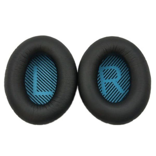 (Musta + Sininen) Korvapehmusteet Bose QuietComfort QC15 QC2 Q -kuulokkeille