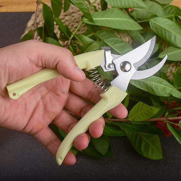 Pieces Hagesaks, Grensaks, Blomstersaks, Flerbruks Hagesaks for Beskjæring av Blomster og Frukttrær, Ergonomisk, med Skarp