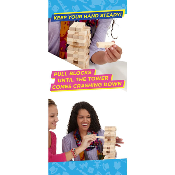 Jenga Classic, børnespil der fremmer reaktionshastigheden, fra 6 år, flerfarvet
