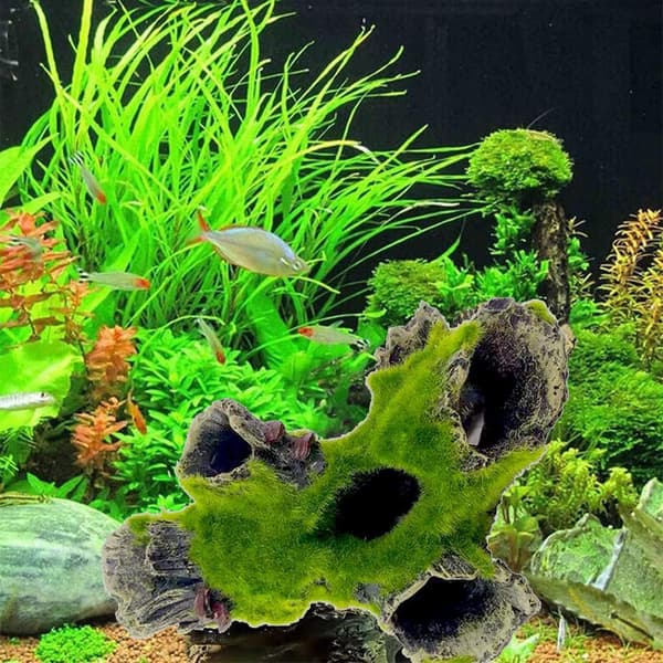 Akvarietre Dekorasjon, 3 stk Kunstig Trestamme