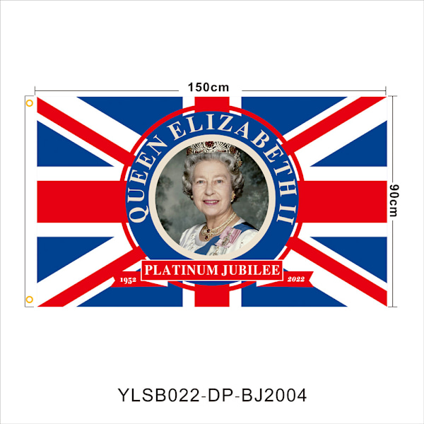 3x5ft Platin Jubilæums Banner Festdekorationer til Dronning E