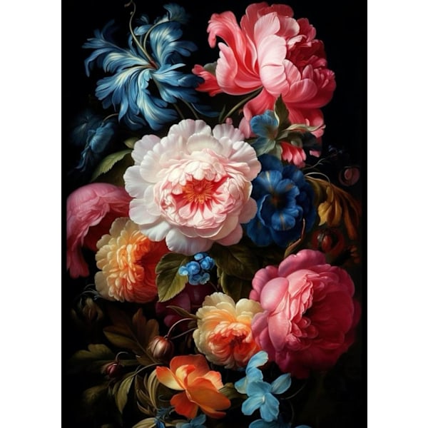 1 stk Blomst Diamant Kunst Sæt til Voksne, Runde Fuld Bor Diamant Maleri Sæt til Begyndere Gem Kunst Maleri Sæt, D