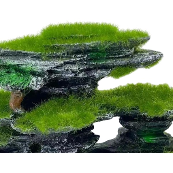 Akvarium View Stone Resin Akvarium Dekoration Betta Huler Stenlandskab, Stenhule til Fisk, Stenlandskab