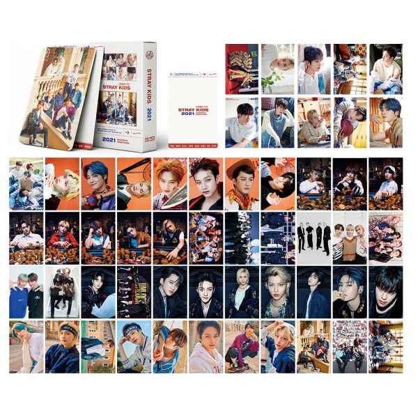 Kpop Stray Kids fotokort 55 Pack Stray Kids Lomo-kort Stray Kids 5-stjerners DOME TOUR Nytt albumkort