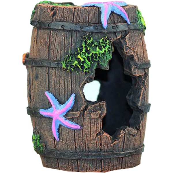 Fish Tank Cave Decor,Aquarium Broken Barrel Cave Decor, Fish Tank