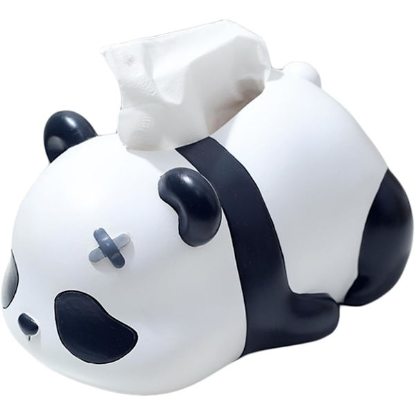 1 stk Sød Vævsæskebetræk, Harpiks Tegneserie Panda Ansigtsvævsdispenser Serviet Holder, Papir Opbevaringsboks til Soveværelse, B