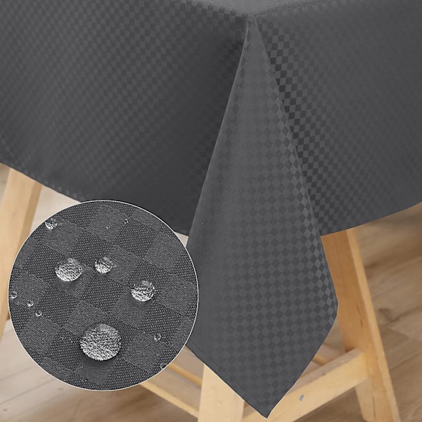 (Noir) Nappe rectangulaire en tissu polyester 80x120cm, nappe de