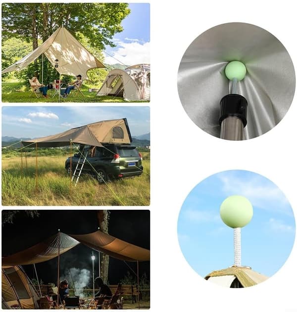 10-pack Silikon Tarp Stångskydd, Viktigt Campingtillbehör