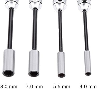 4 stk. Hex-Sokkelmøtrikdrev, Hex-Skaft Benbit Hex-Sokkel Driver Model til RC-bil