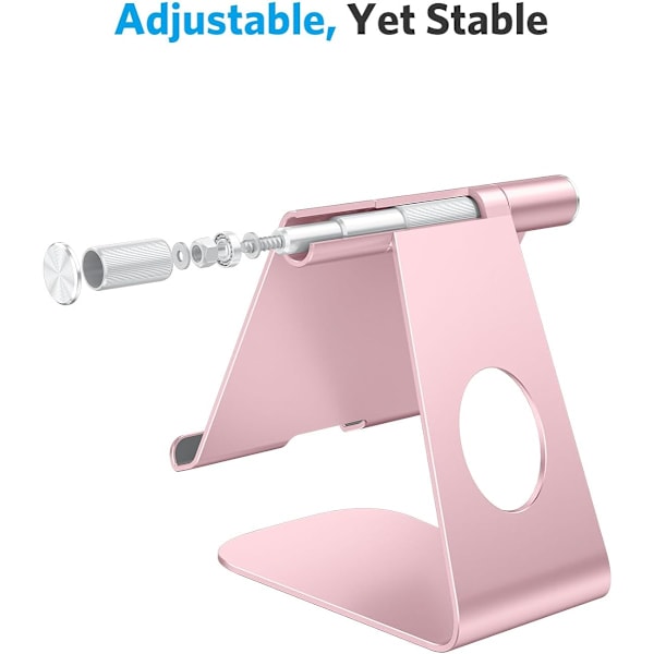 Tablettstativ Holder Justerbar, T1 Skrivebord Aluminium Tablett Dock Cradle Kompatibel med iPad Air/Mini, iPad 10.2/9.7, iPa