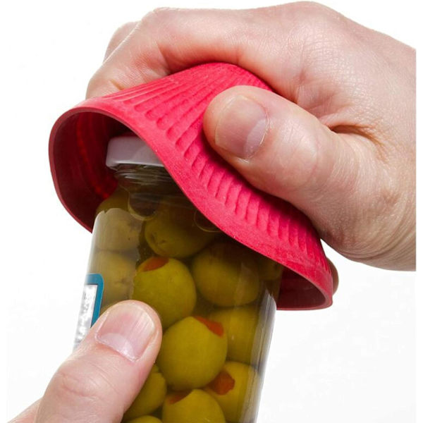 3 st Burköppnare, Multifunktionell Återanvändbar Gummigripare Burköppnare för Seniorer med Svag Handstyrka Gripare Gummi Burk, Id